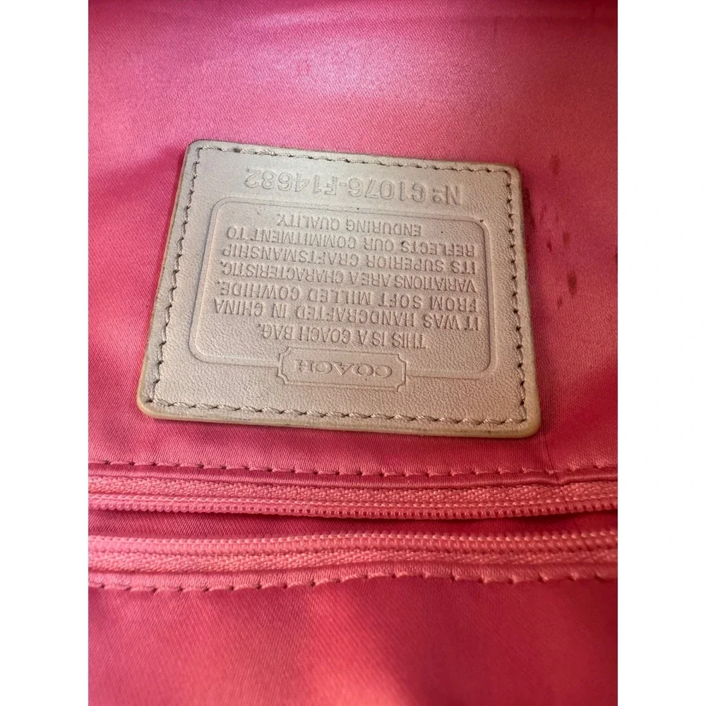 Coach Penelope Shopper Tote Cream Pebbled Leather Shoulder Bag Y2K vintage